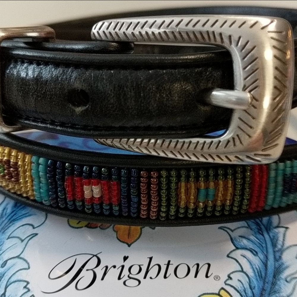 NFSDSC52023 Brighton Beaded Belt 37" plus 1.75" buckle